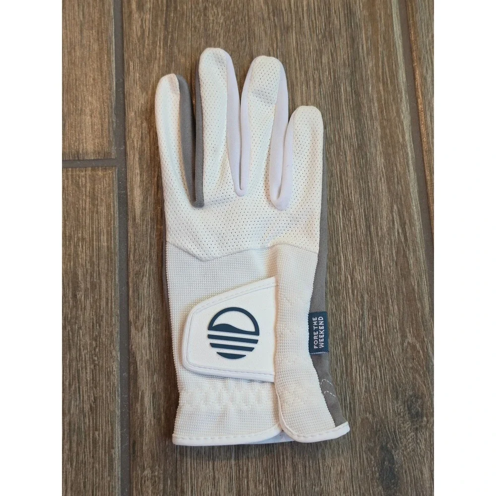 Sunday Golf Staydry Glove Womens Right Hand Small White Gray All Weather Glove